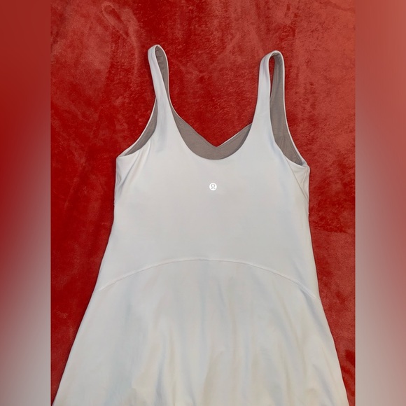 Lululemon align dress nulu bright white nude beige interior shorts with pockets - Picture 7 of 10
